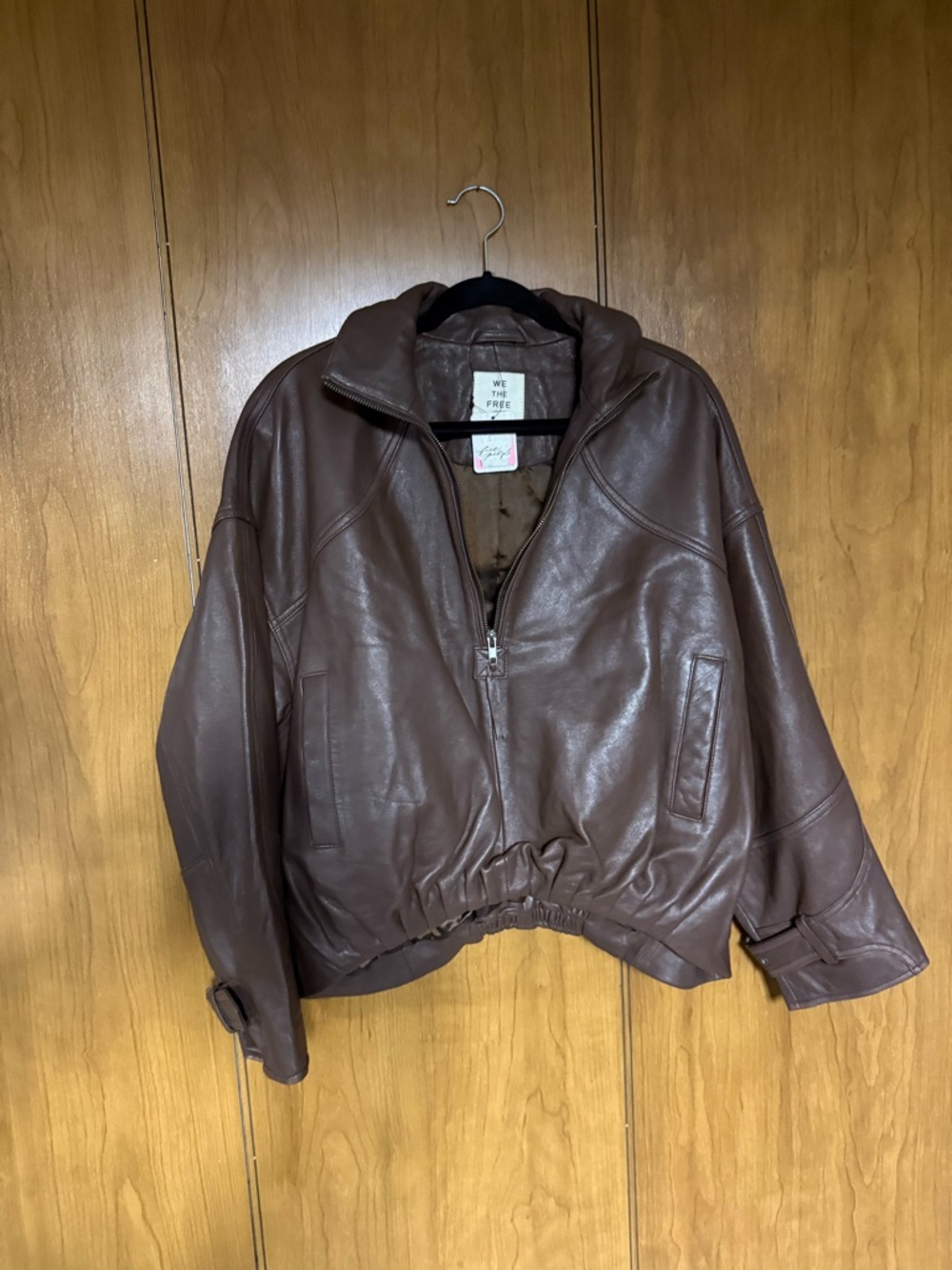 Free People Sonny Leather Pullover Jacket - Picture 3 of 7